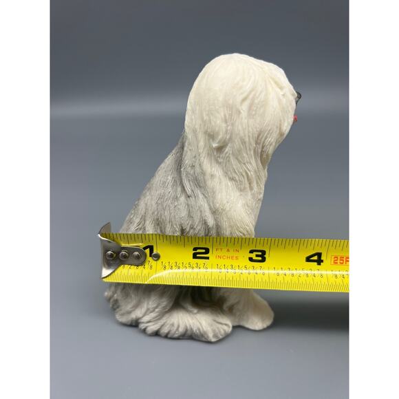 Vintage Made in Italy Seated Sheepdog Figuring Hand Painted Poodle Happy Doggie - Picture 11 of 11